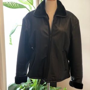 Women’s Leather Bomber Jacket